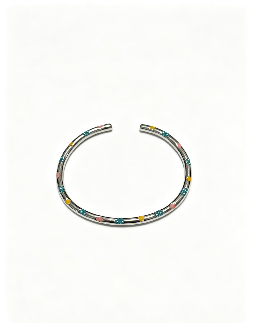 Signature Motif Bangle in Silver-Tone main product view