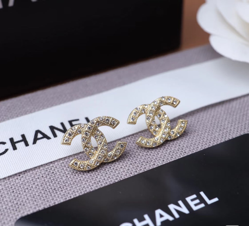 Signature Emblem Stud Earrings in Silver-Tone – Design 027 side detail