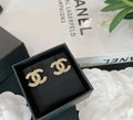 Signature Emblem Stud Earrings in Silver-Tone – Design 027 main product view