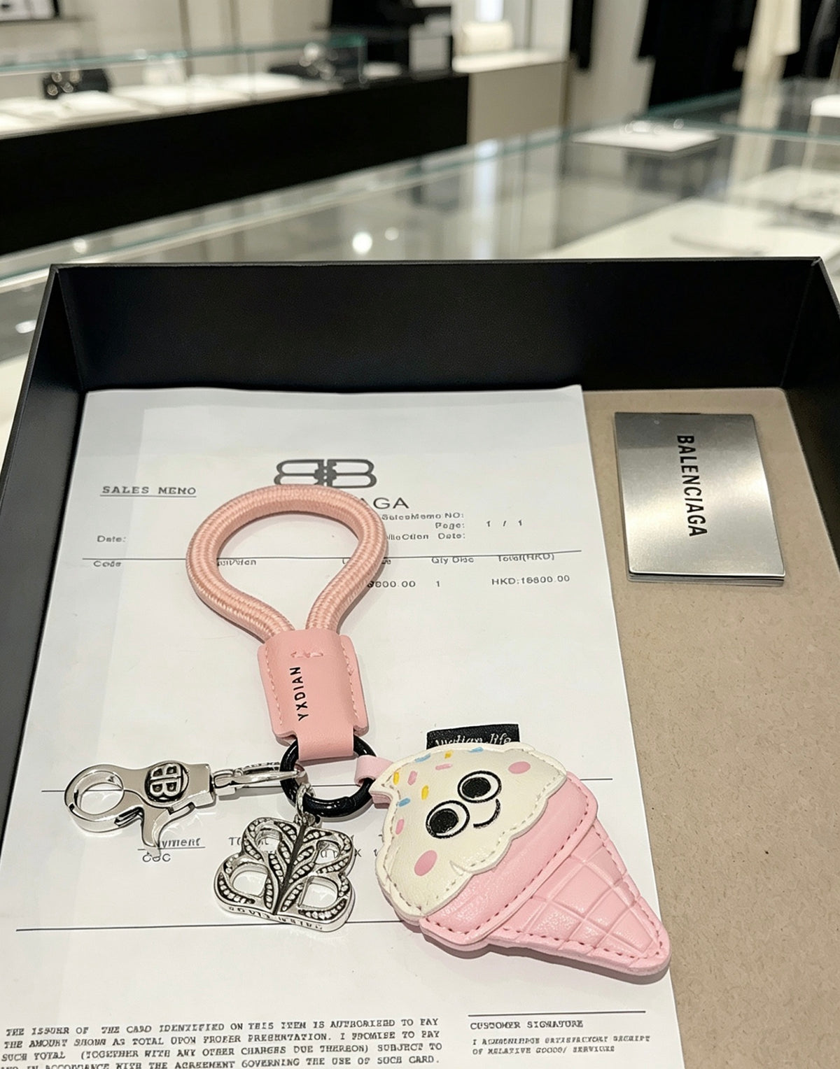 Key Jewelry Accessory in Polished Metal-Tone – Design 048 styled product view