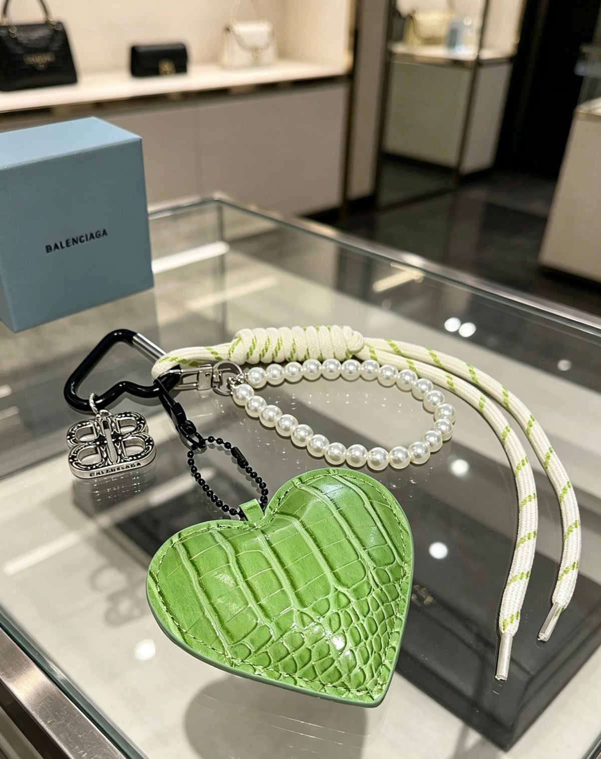 Key Jewelry Accessory in Polished Metal-Tone – Design 038 styled product view