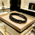 Geometric Emblem Bangle in Polished Metal-Tone – Design 004 main product view