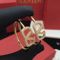 Moon Crystal-Accent Statement Earrings – Design 07 main product view