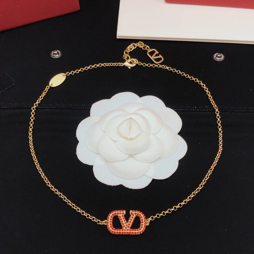 Signature Emblem Jewelry Accessory – Red – Design 03 front view