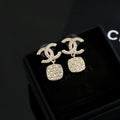 Signature Emblem Stud Earrings in Gold-Tone – Design 004 main product view