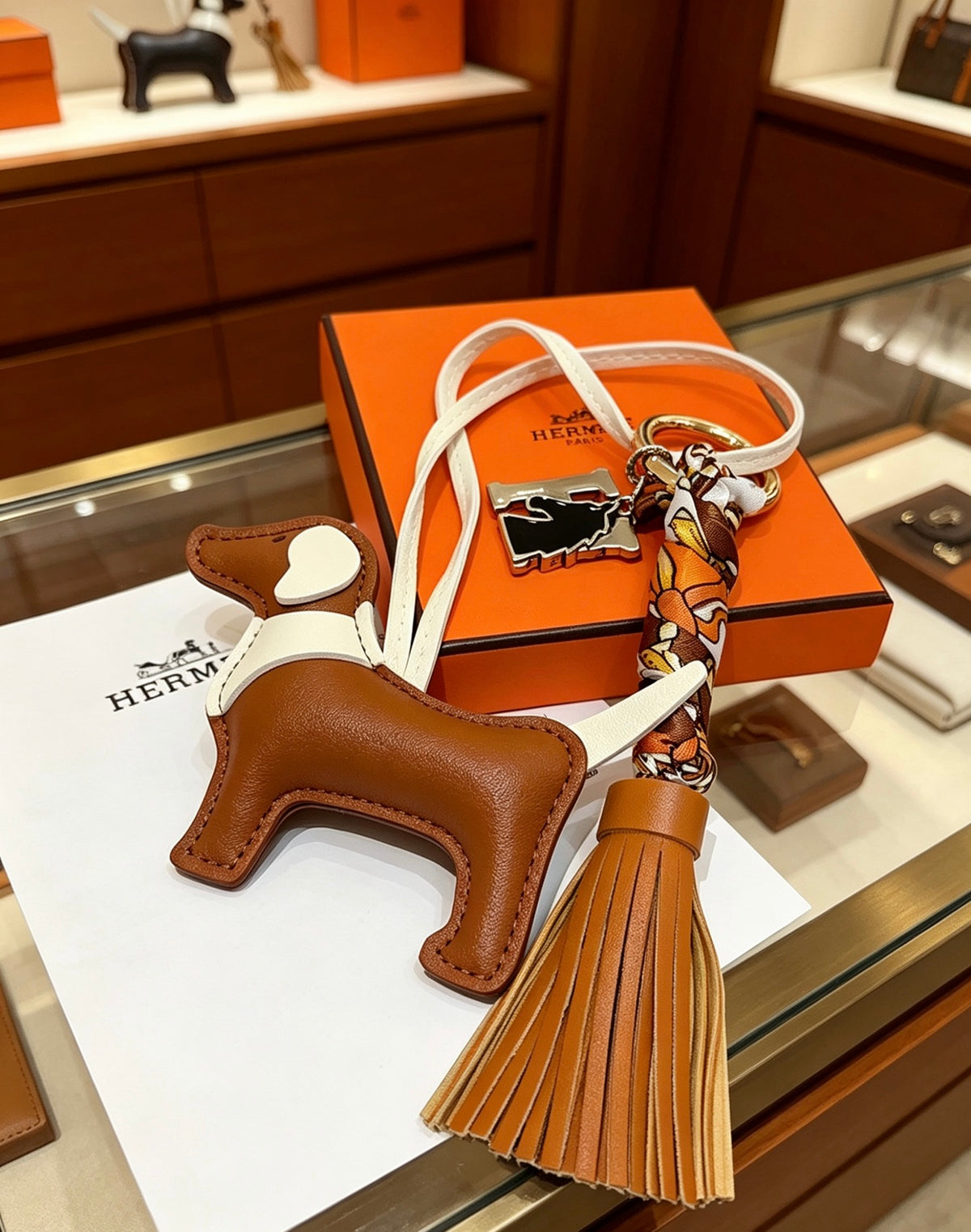 Horse Keychain in Silver-Tone – Design 089 detail view