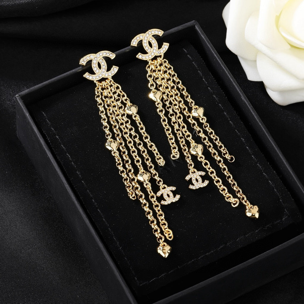 Signature Emblem Statement Earrings in Gold-Tone – Design 007 main product view