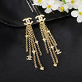 Signature Emblem Statement Earrings in Gold-Tone – Design 007 main product view