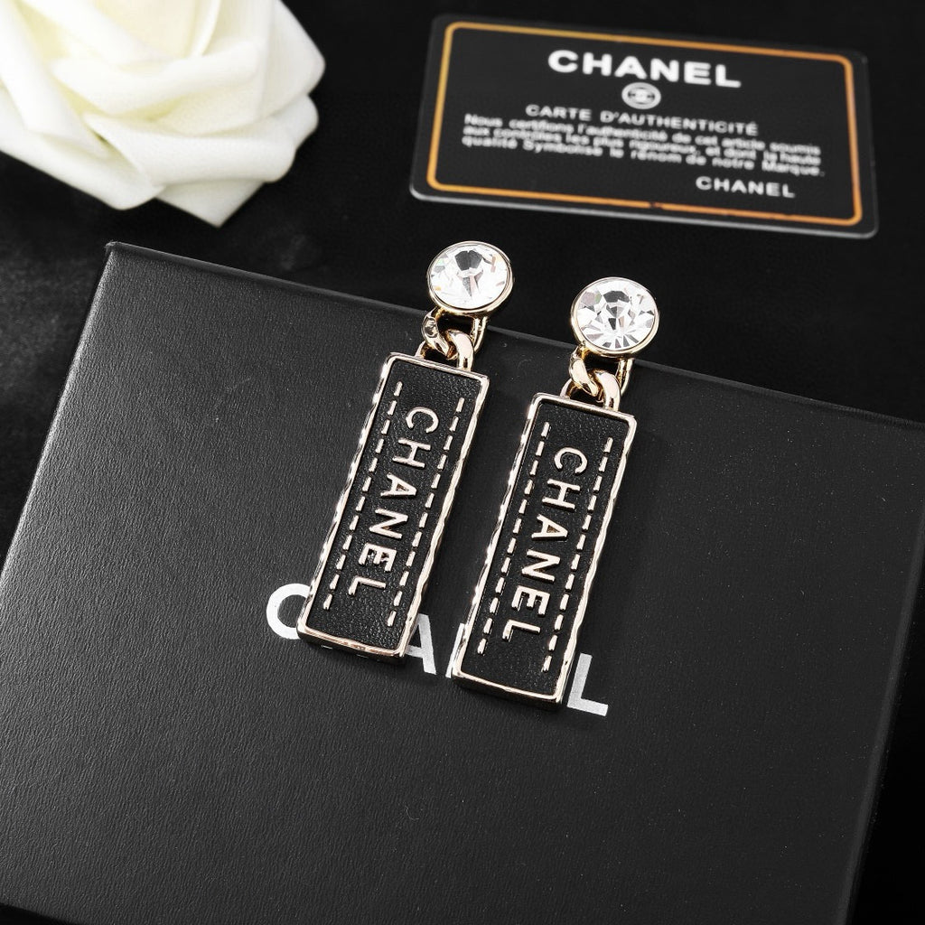 Signature Emblem Statement Earrings in Gold-Tone – Design 006 styled product view