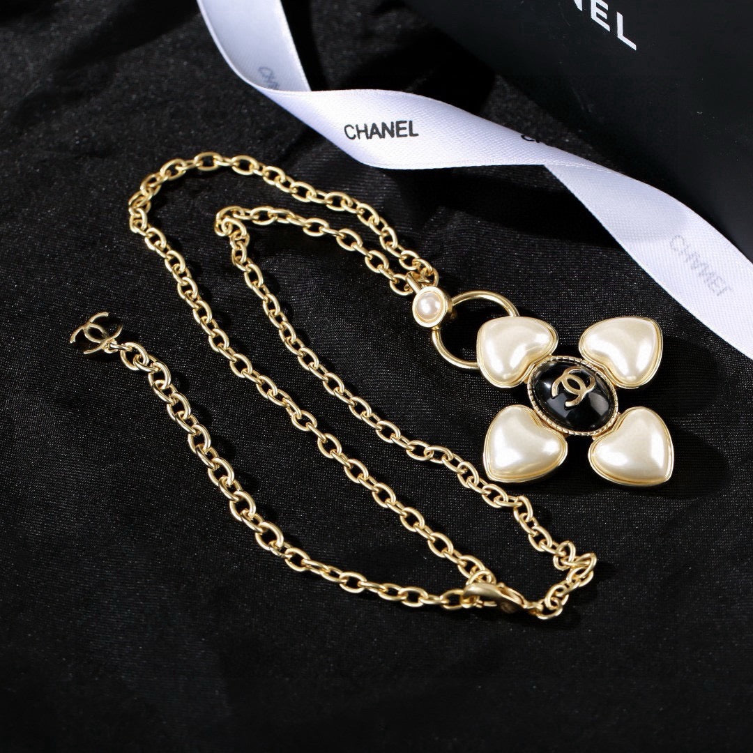 Signature Emblem Pendant Necklace in Gold-Tone – Design 020 main product view