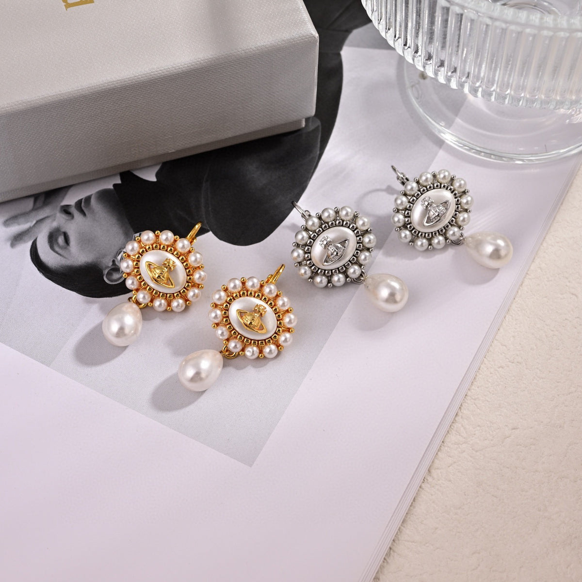Orb Pendant Necklace in Polished Metal-Tone – Design 069 detail view