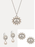 Orb Pendant Necklace in Polished Metal-Tone – Design 069 main product view