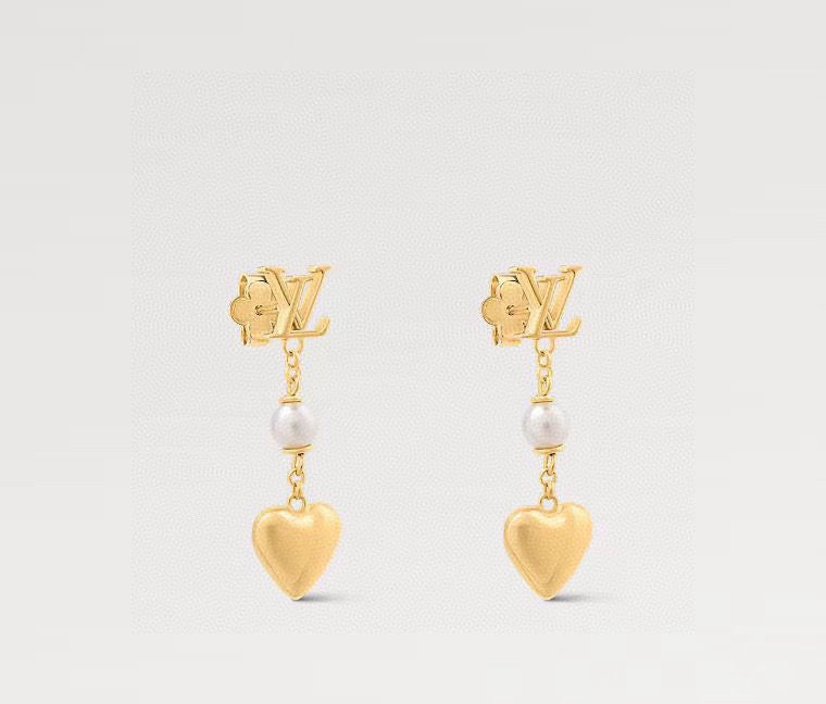Geometric Emblem Stud Earrings in Polished Metal-Tone – Design 049 front product view