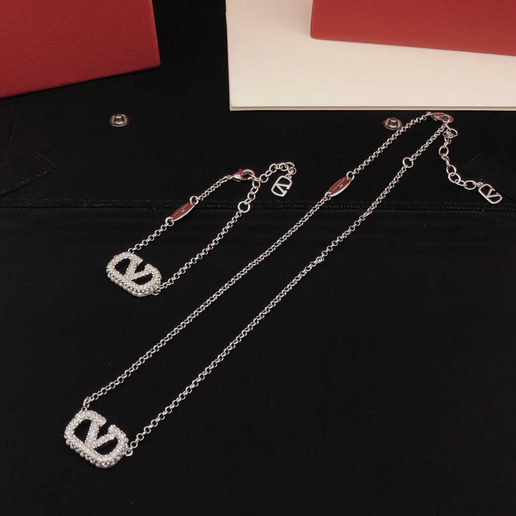 Signature Emblem Pendant Necklace in Gold-Tone – Design 06 main product view