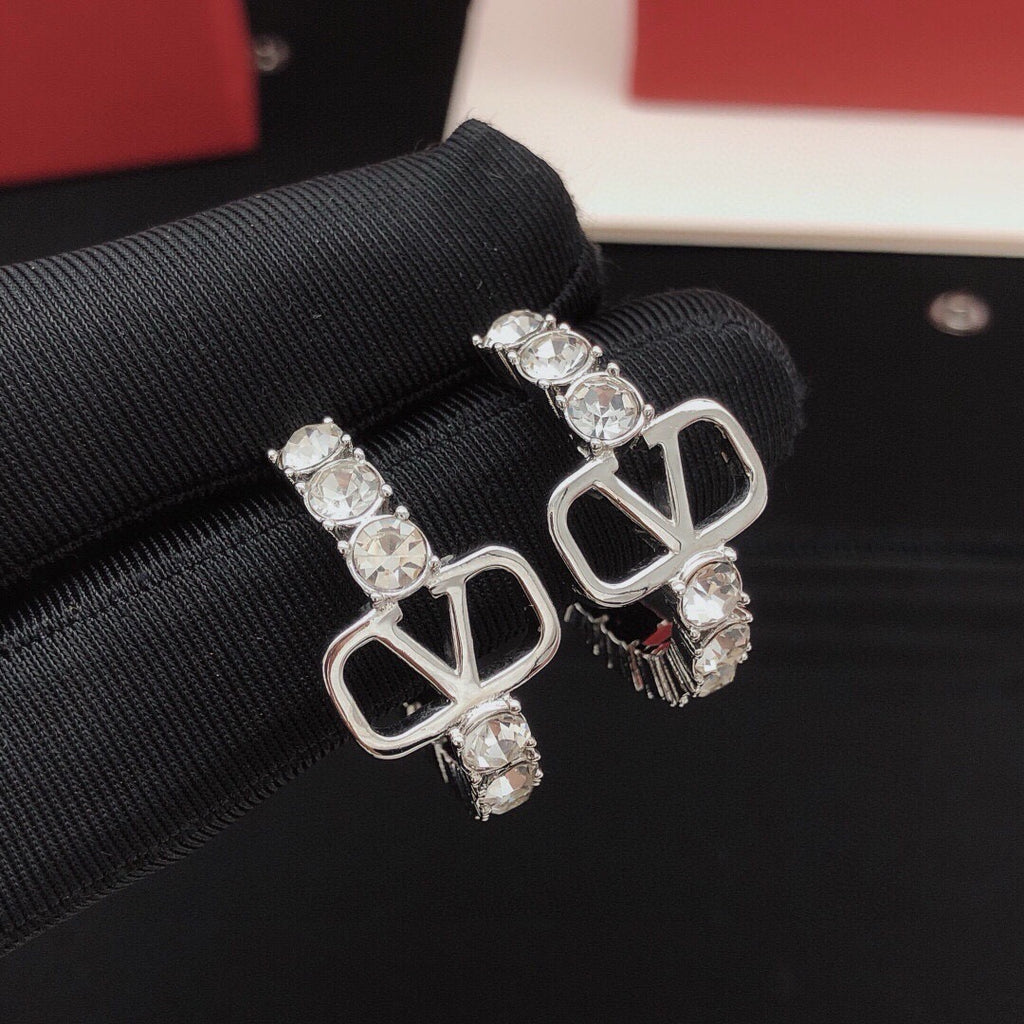 Moon Crystal-Accent Statement Earrings – Design 06 styled detail