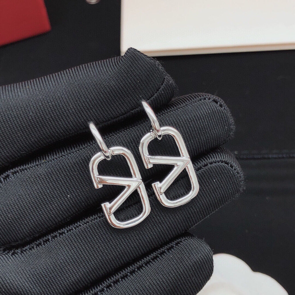 Signature Emblem Drop Earrings in Gold-Tone – Design 05 main product view