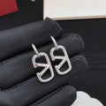 Signature Emblem Drop Earrings in Gold-Tone – Design 09 main product view