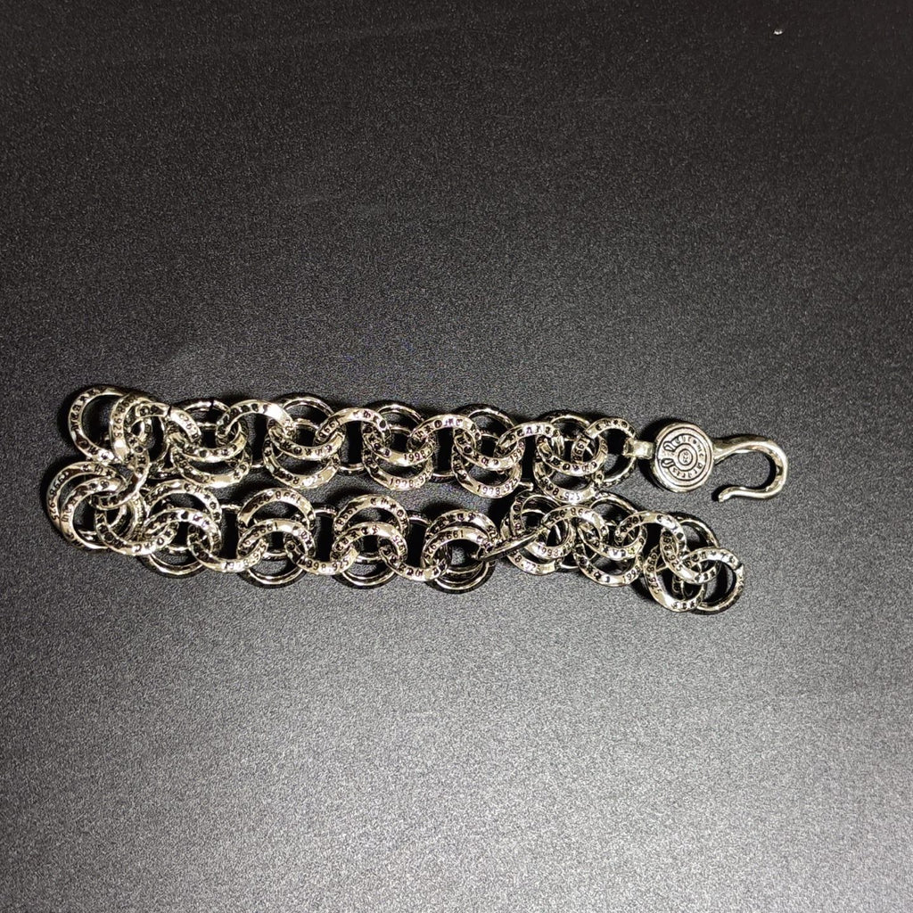 Gothic Emblem Statement Bracelet in Metal-Tone – Design 08 side detail