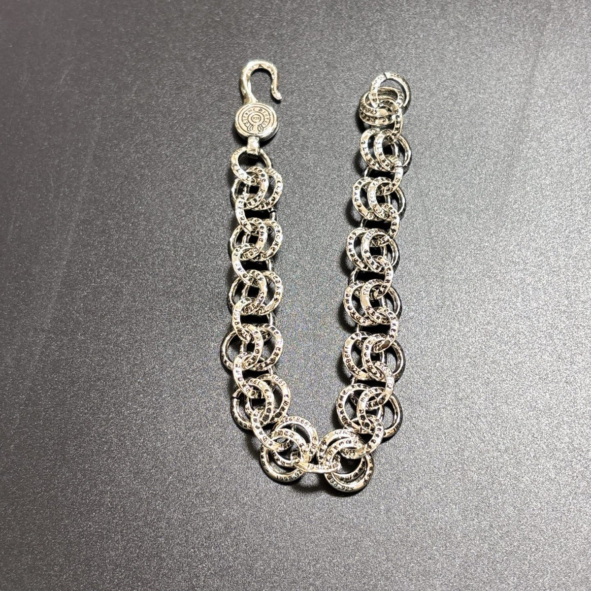 Gothic Emblem Statement Bracelet in Metal-Tone – Design 08 front product view