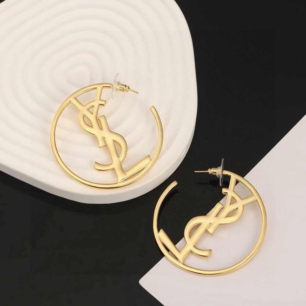 Geometric Emblem Brooch in Gold-Tone – Design 004 styled product view