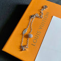 Letter Emblem Bracelet in Polished Metal-Tone – Design 010 main product view