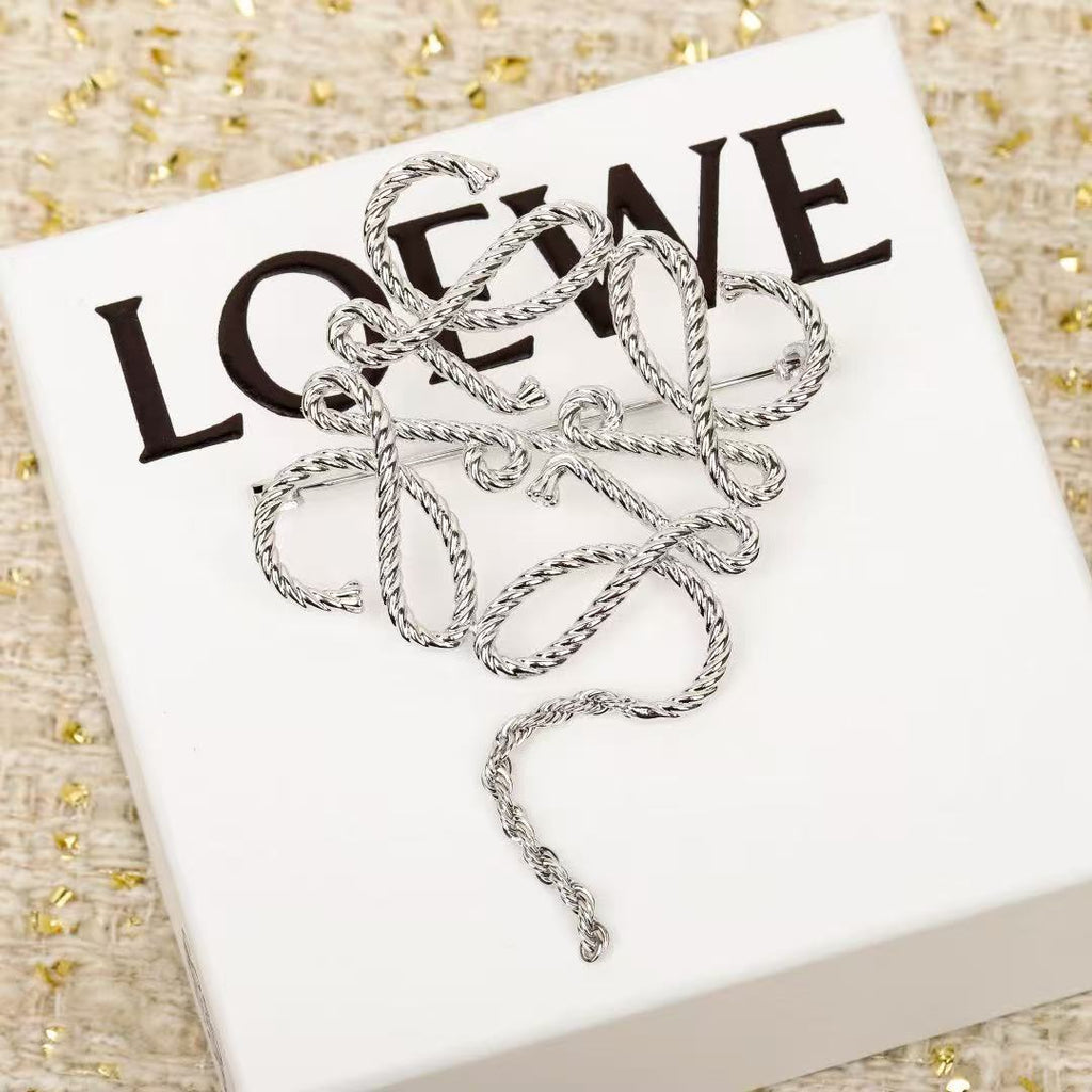 Signature Emblem Brooch in Polished Metal-Tone – Design 014 styled product view