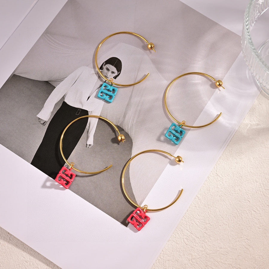 Infinity Statement Earrings detail view