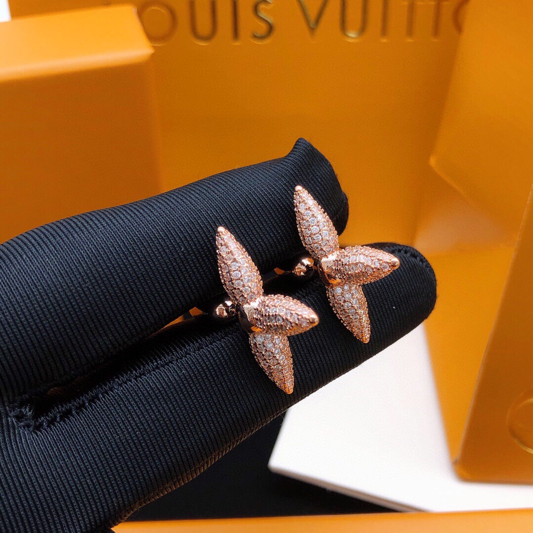 Star Stud Earrings in Rose-Gold-Tone main product view
