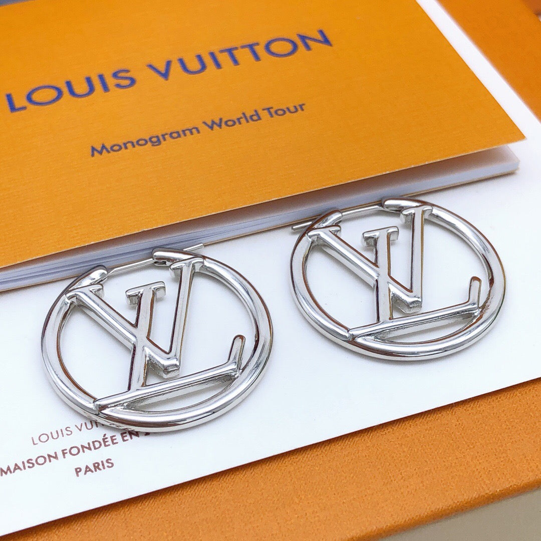 Round Statement Earrings in Gold-Tone – Design 009 side detail