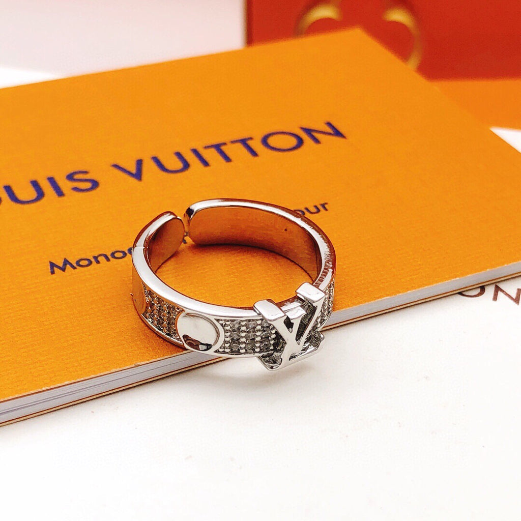 Geometric Emblem Statement Ring in Gold-Tone – Design 001 side detail