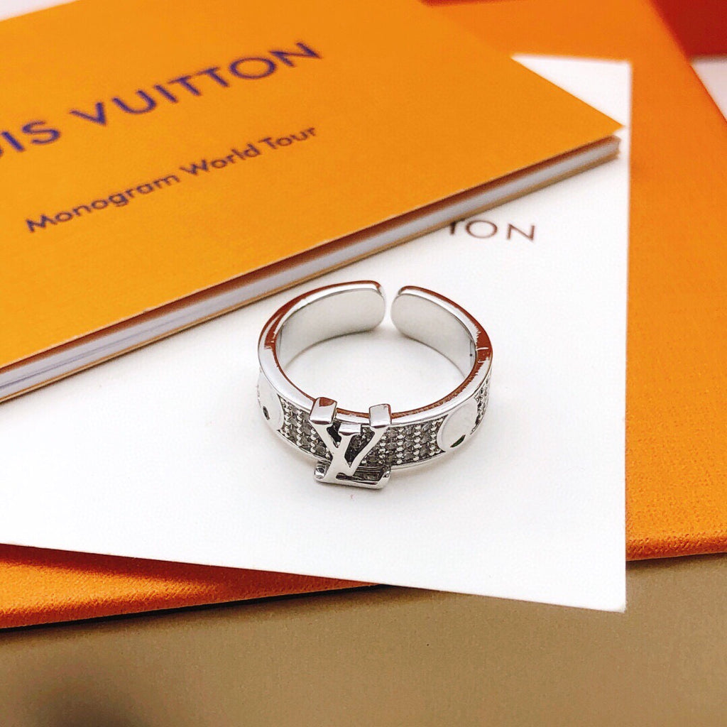 Geometric Emblem Statement Ring in Gold-Tone – Design 001 detail view