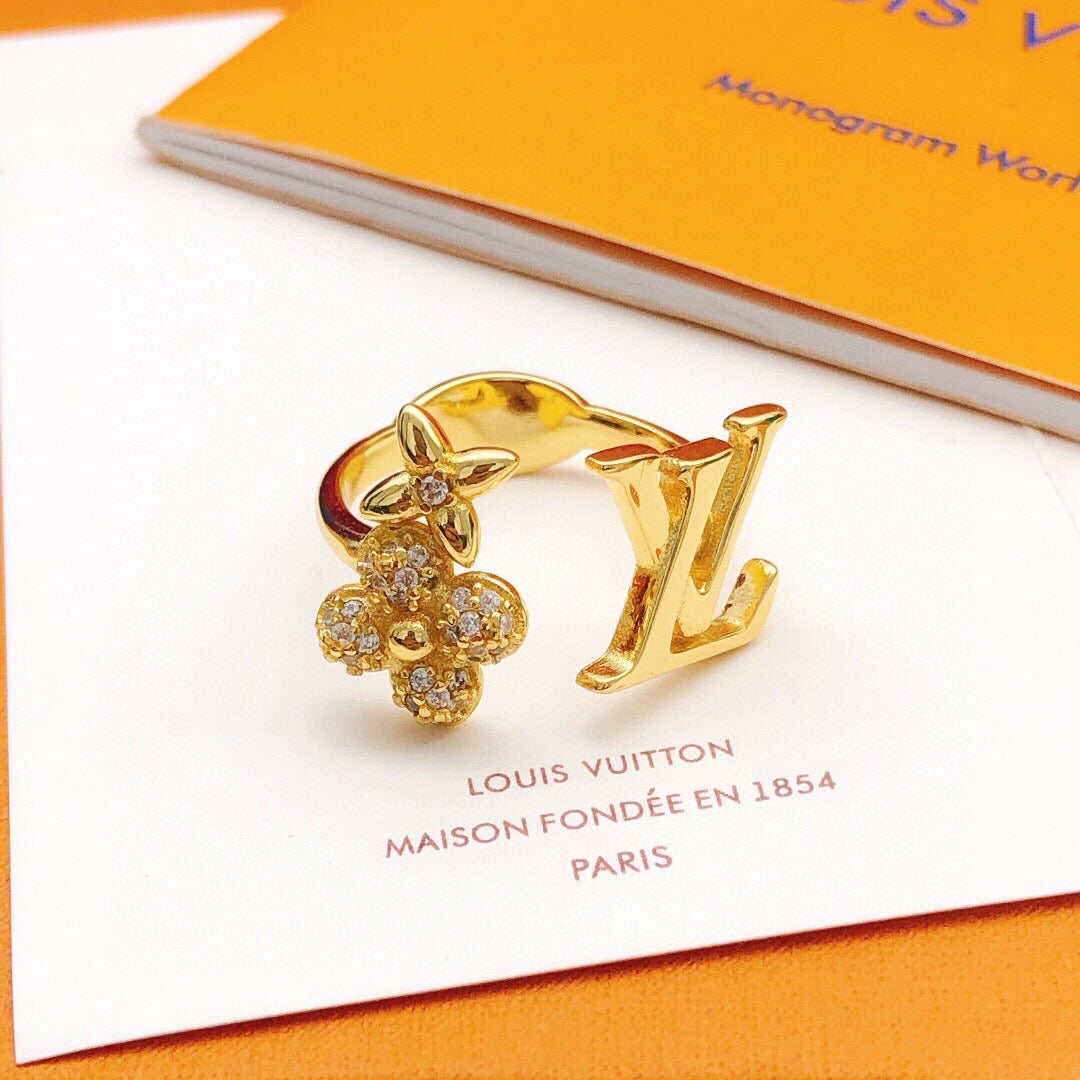 Floral Statement Ring in Gold-Tone – Design 001 main product view