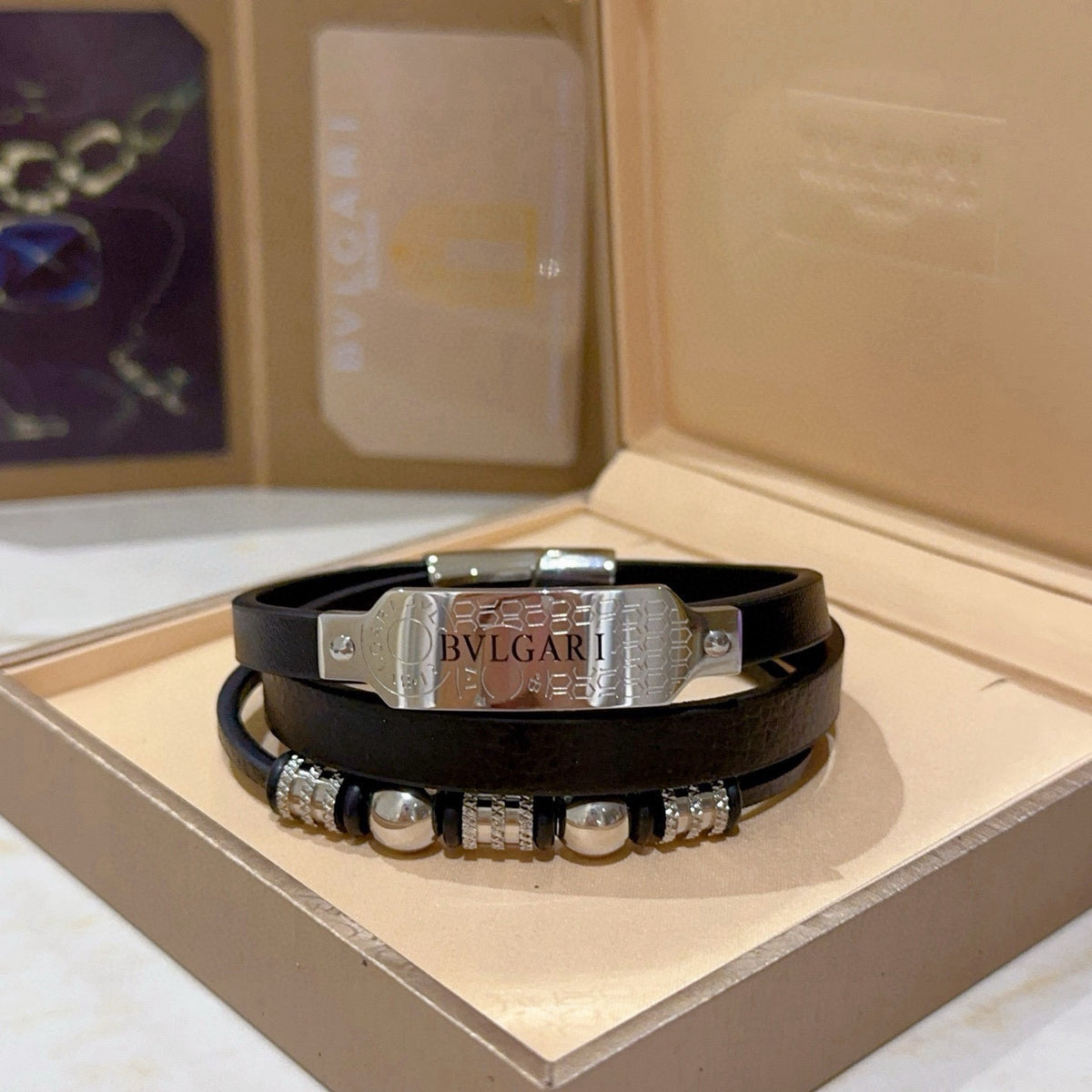 Horse Braided Bracelet in Silver-Tone – Braided Detail – Design 005 styled product view