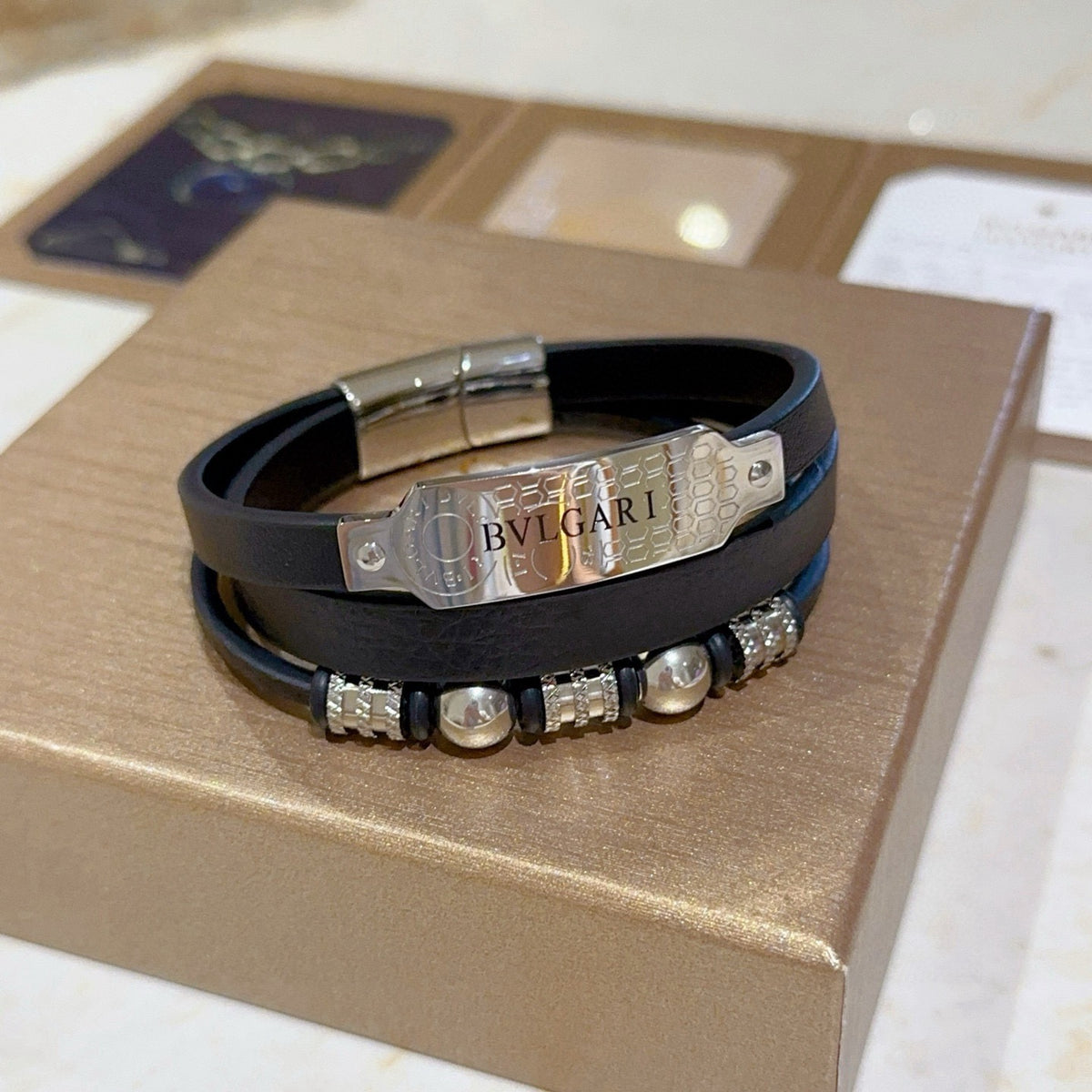 Horse Braided Bracelet in Silver-Tone – Braided Detail – Design 005 detail view