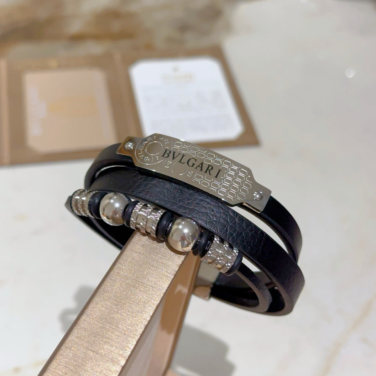 Horse Braided Bracelet in Silver-Tone – Braided Detail – Design 005 close-up detail