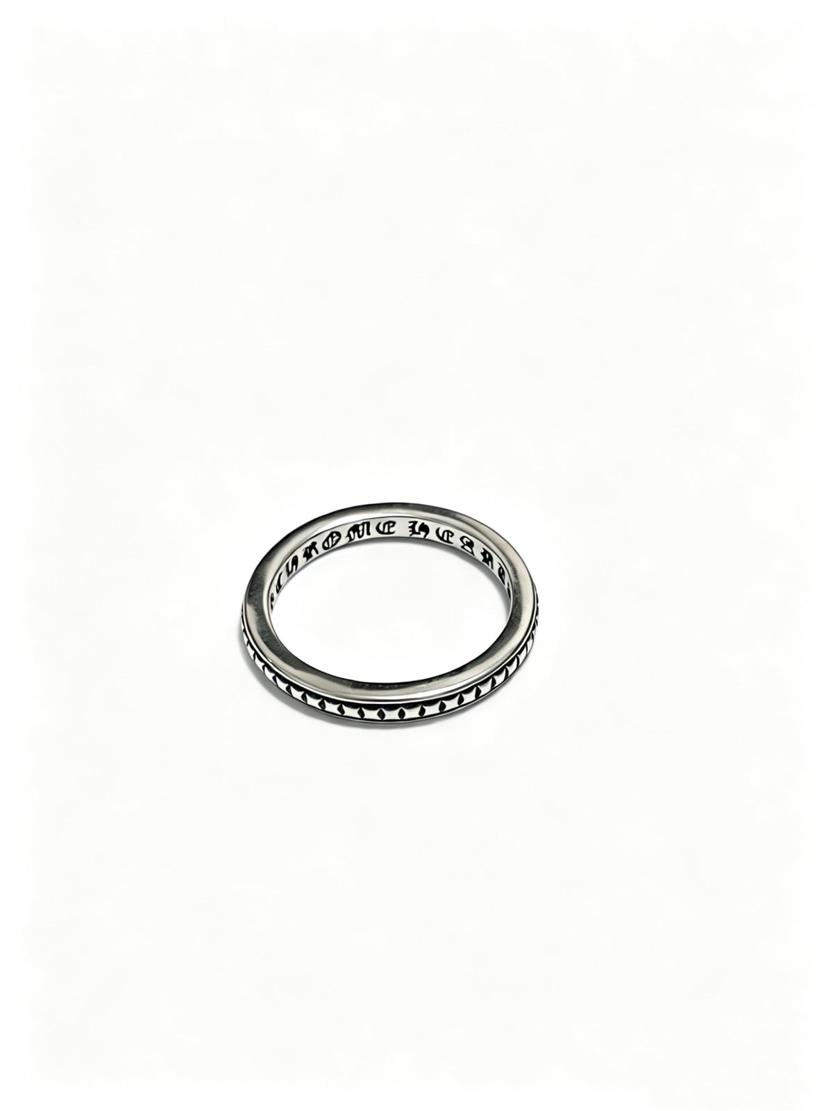 Signature Emblem Statement Ring in Polished Metal-Tone – Design 011 detail view
