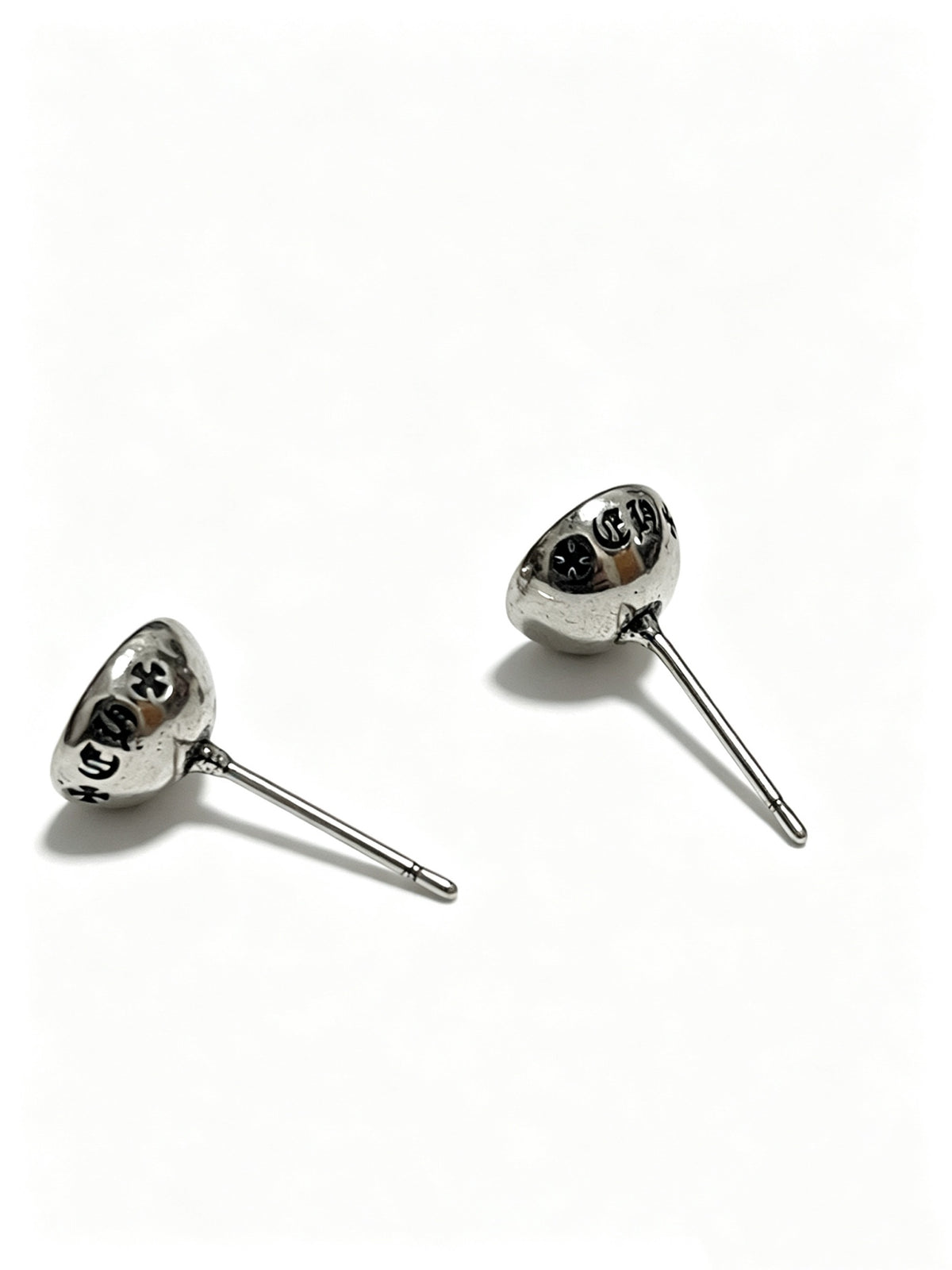 Signature Emblem Statement Earrings in Polished Metal-Tone – Design 005 side detail
