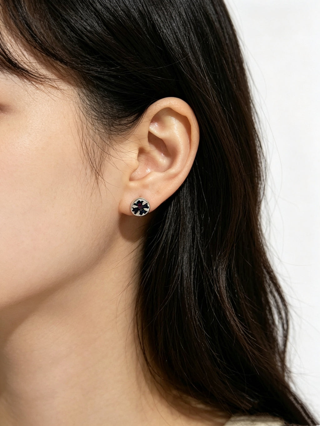 Cross Statement Earrings in Metal-Tone – Design 02 main product view