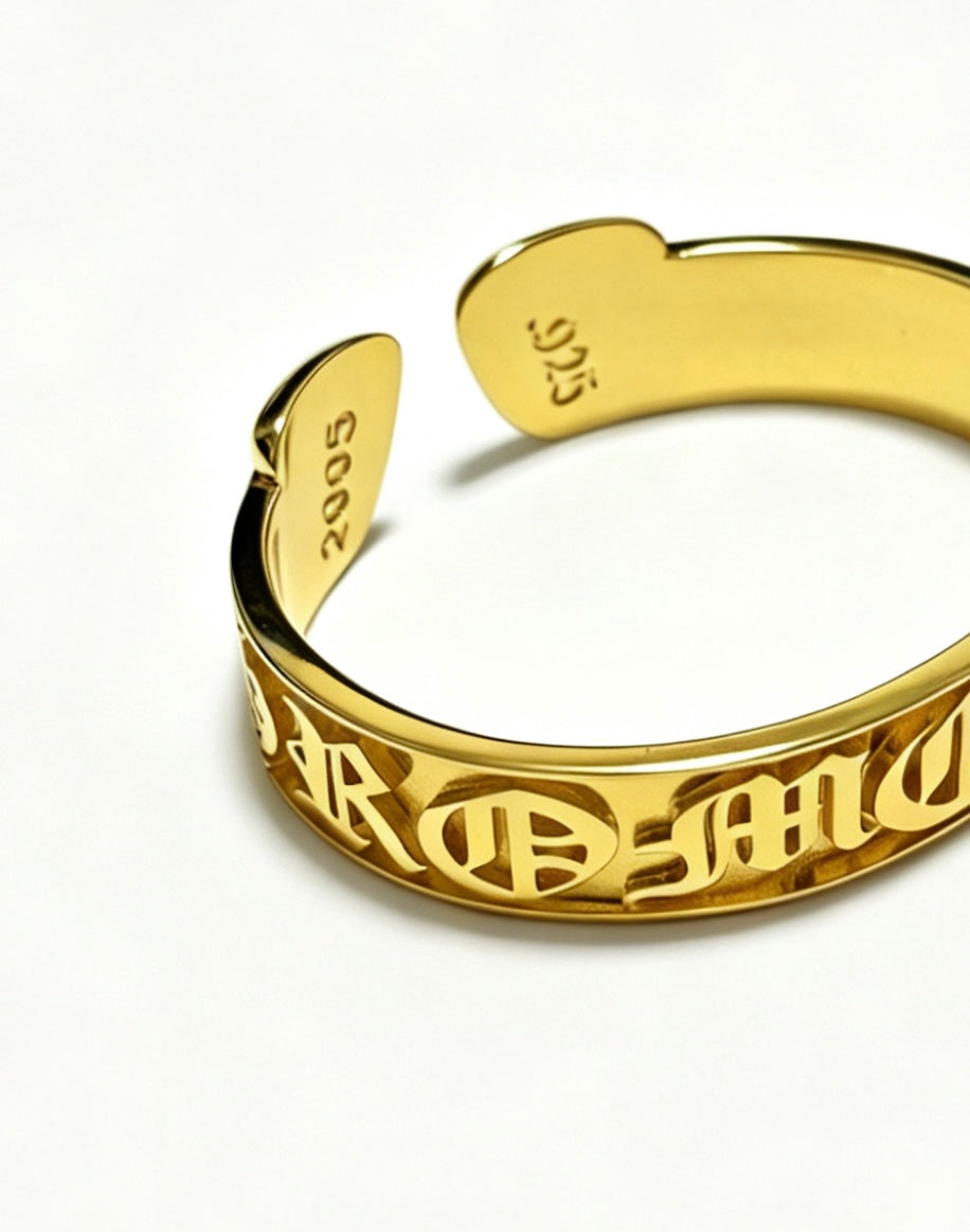 Cross Statement Bracelet in Metal-Tone – Design 04 detail view