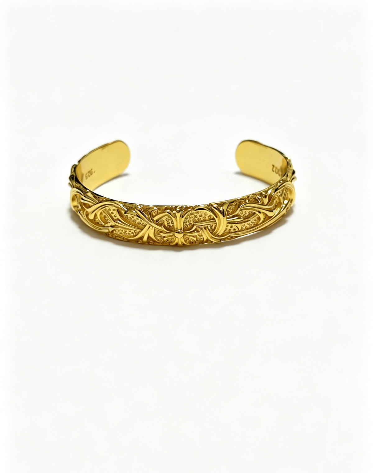 Signature Emblem Bangle in Polished Metal-Tone – Design 003 main product view