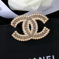 Pearl Brooch in Polished Metal-Tone – Pearl Detail – Design 003 main product view