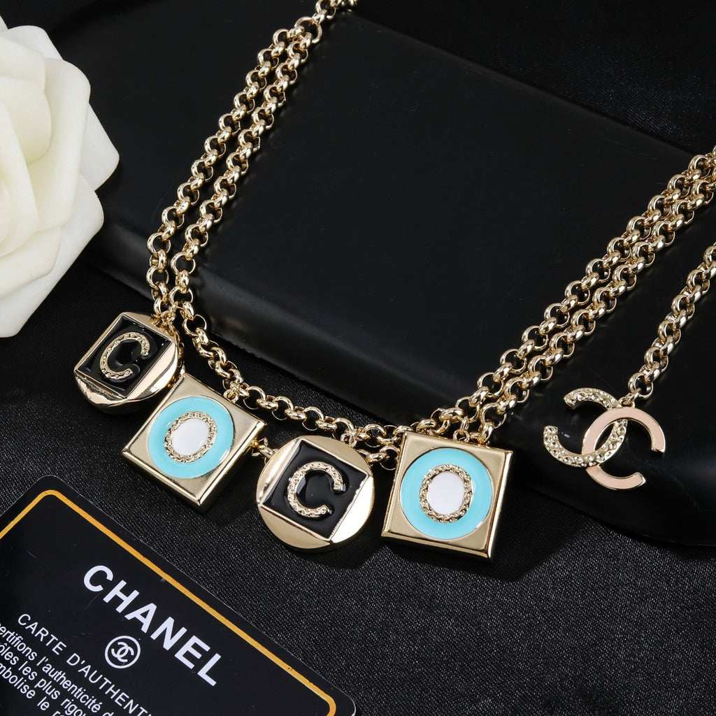 Signature Emblem Jewelry Accessory in Polished Metal-Tone – Design 018 front product view