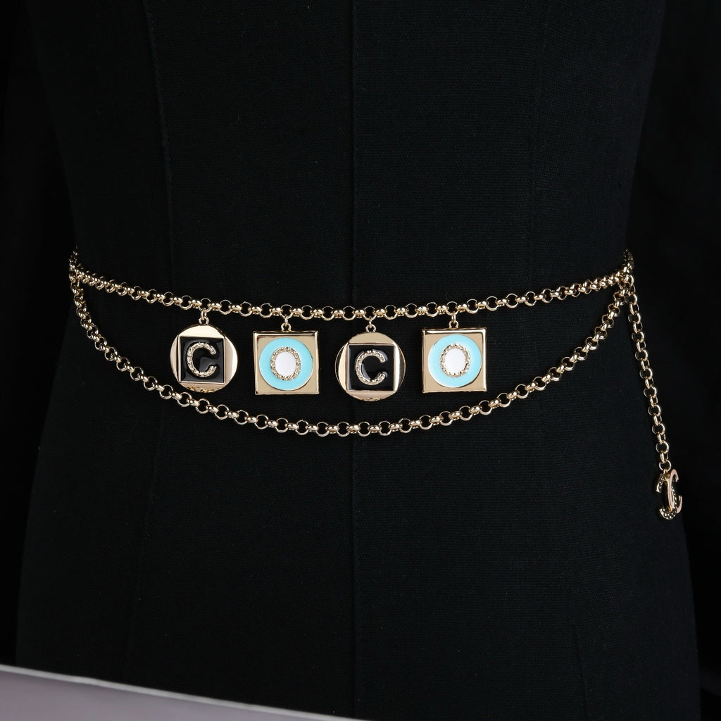 Signature Emblem Jewelry Accessory in Polished Metal-Tone – Design 018 main product view