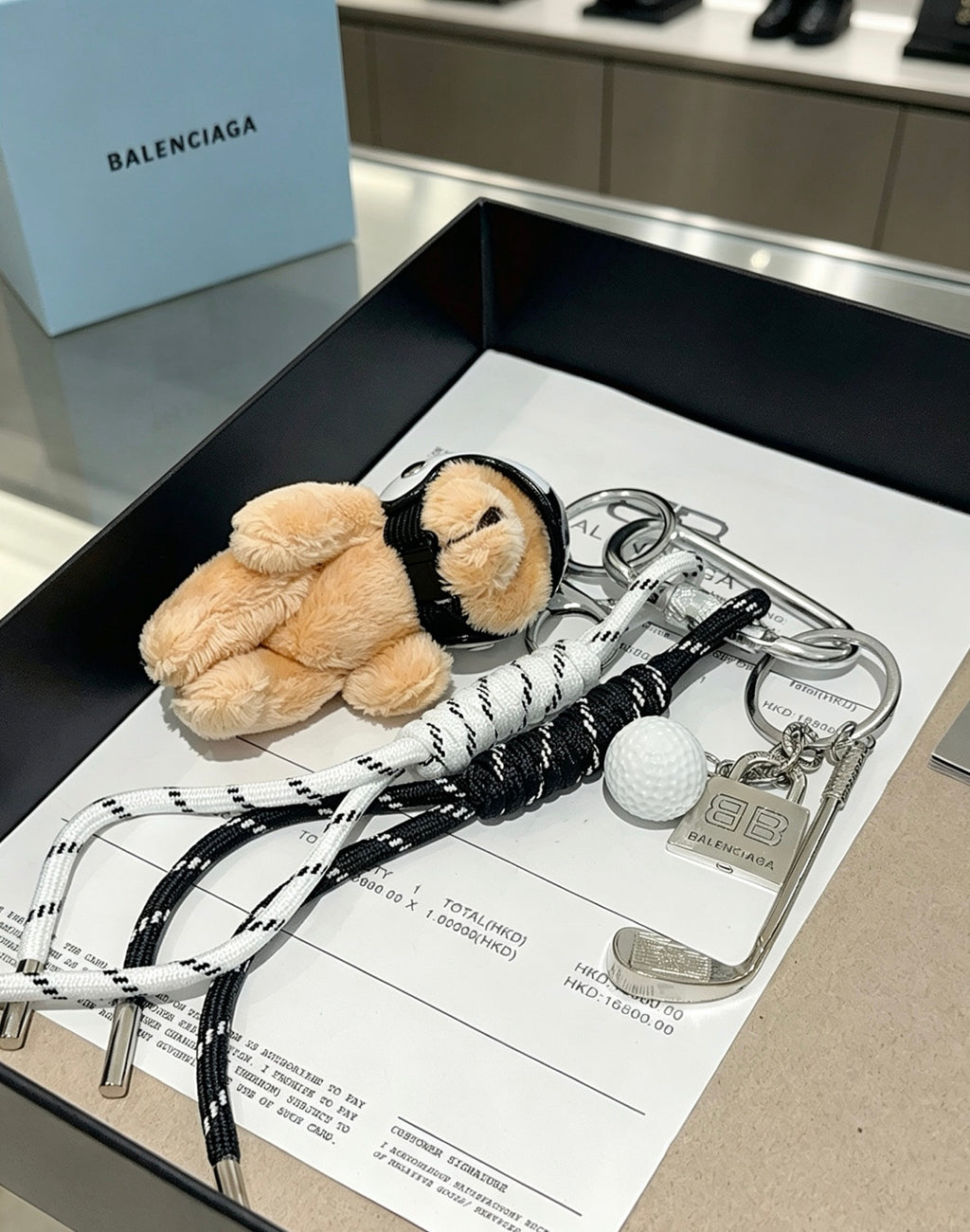 Key Jewelry Accessory in Polished Metal-Tone – Design 015 styled product view
