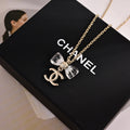 Signature Emblem Pendant Necklace in Polished Metal-Tone – Design 038 main product view