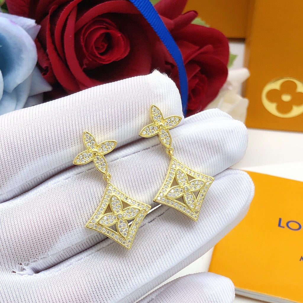 Geometric Emblem Pendant in Gold-Tone side detail