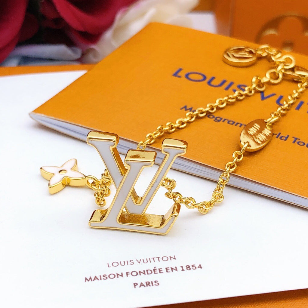 Geometric Emblem Bracelet in Gold-Tone – White Detail – Design 002 side detail