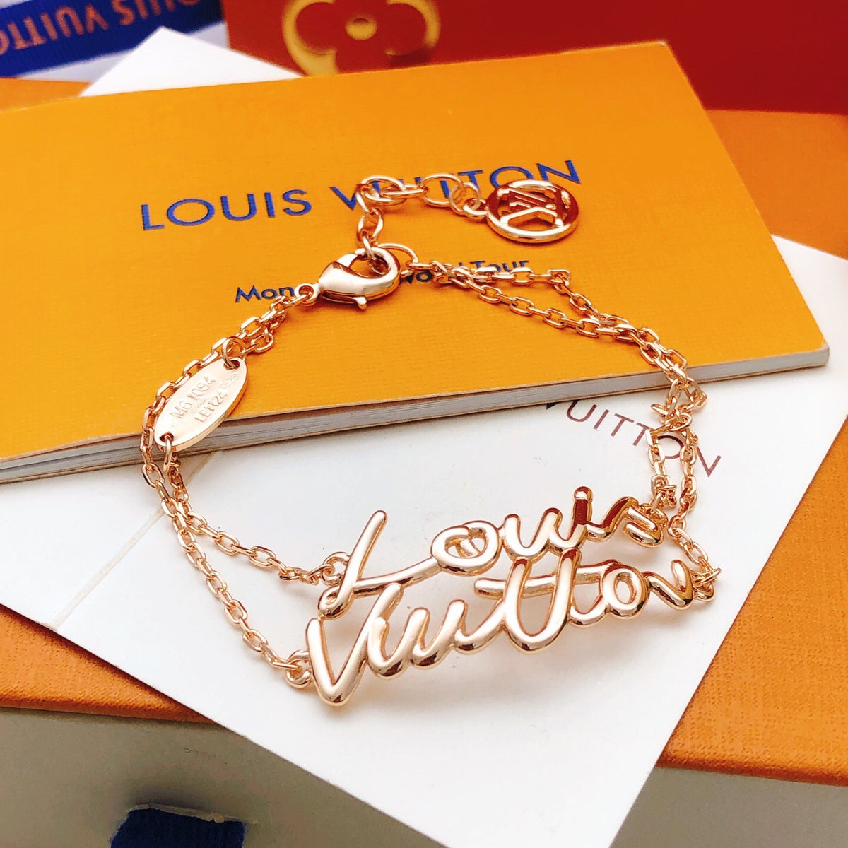 Geometric Emblem Bracelet in Rose-Gold-Tone – Rose Gold Detail – Design 010 main product view