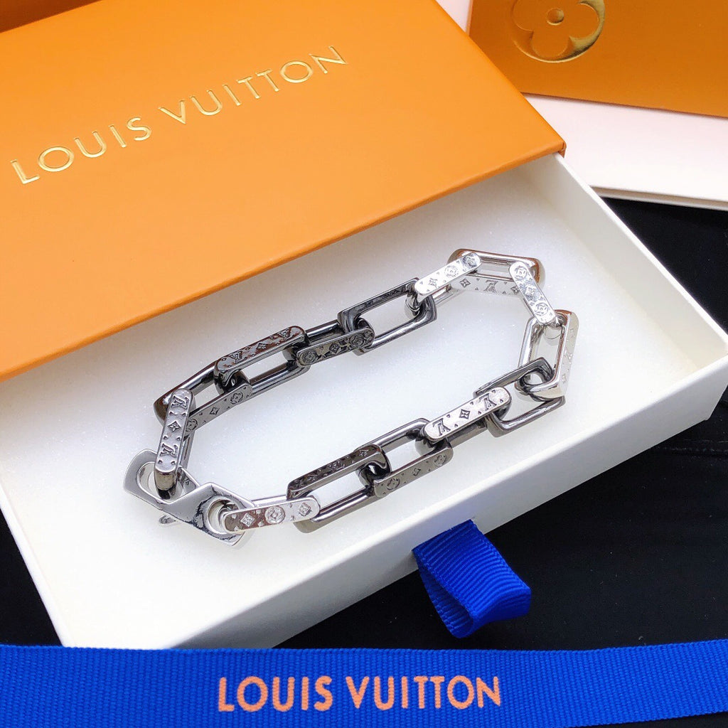 Geometric Emblem Bracelet in Polished Metal-Tone – Design 006 styled product view