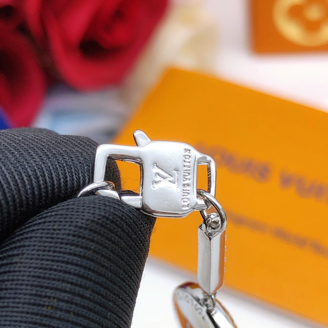 Geometric Emblem Bracelet in Silver-Tone – Silver Detail – Design 016 styled product view
